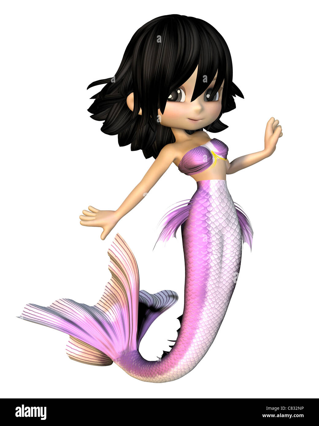 Purple & Mint  mermaid