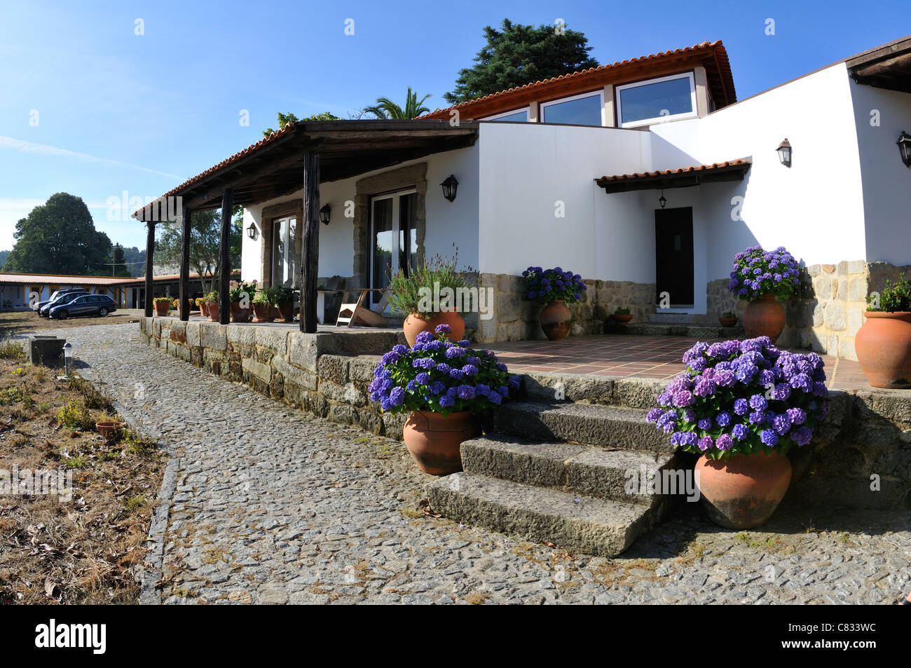 Rural B&B on the countryside near Sao Pedro do Sul Stock Photo