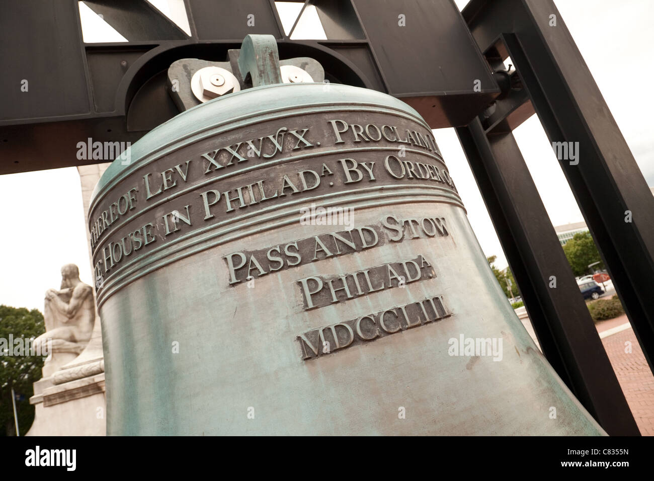 Replica of the Liberty Bell at Union Station, Washington DC USA Stock Photo