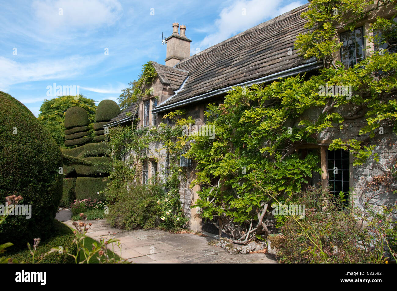 A cottage at Haddon Hall in Derbyshire England UK Stock Photo