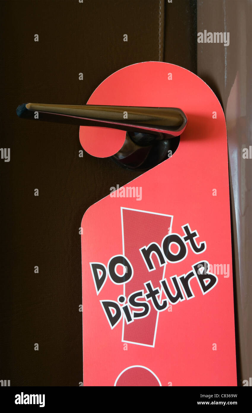Do Not Disturb sign on door's handle Stock Photo Alamy