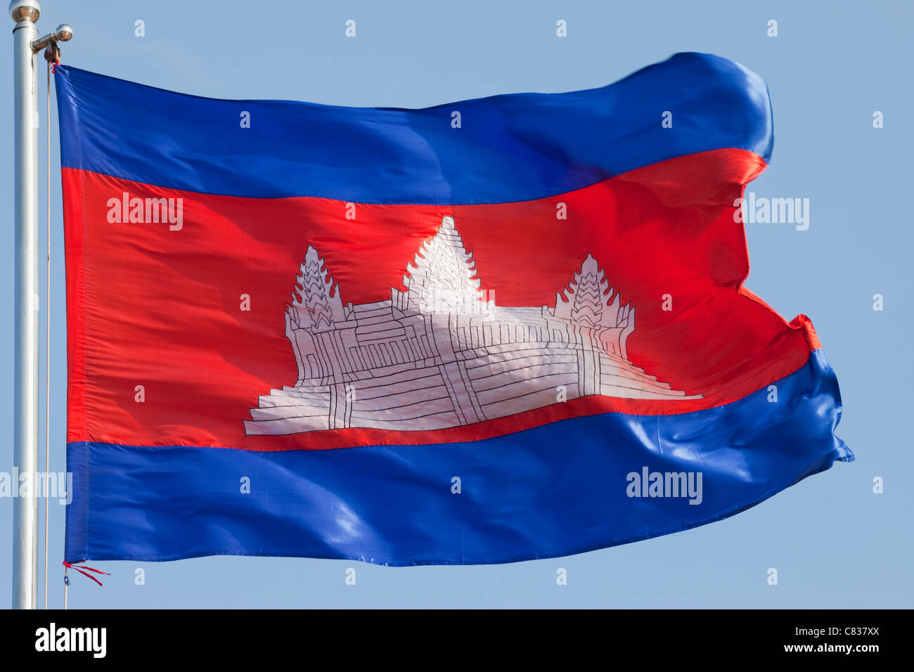 Cambodia, Cambodian Flag Stock Photo Alamy