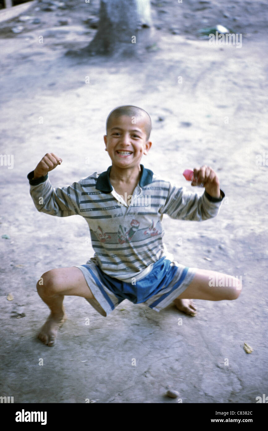A young boy in Taskent, Tajikistan. Stock Photo