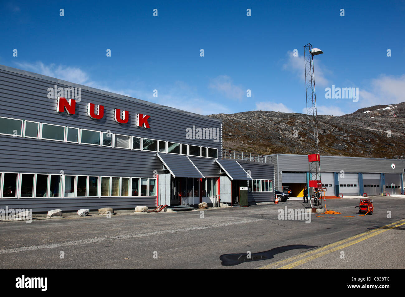 Nuuk Airport, - Nuuk Lufthavn in the capital of Greenland, Nuuk. Stock Photo
