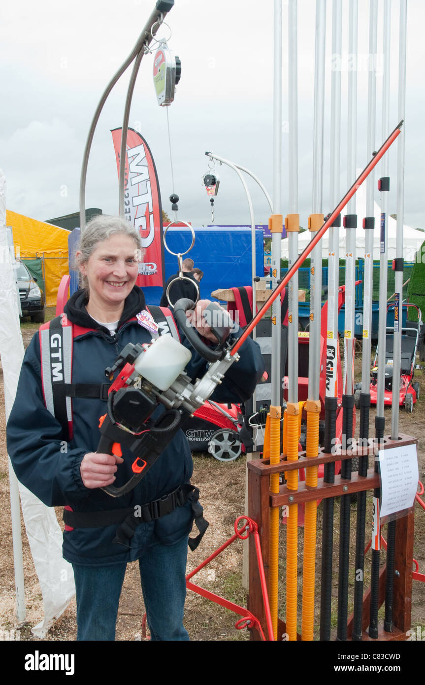 Marion Van Der Laan Demonstrates Gtm Elephant Trunk Harness Stock Photo Alamy