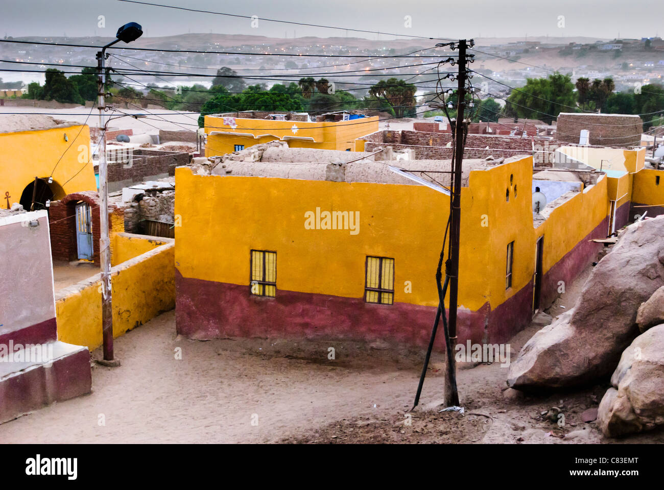 Nubian village - Aswan, Upper Egypt Stock Photo