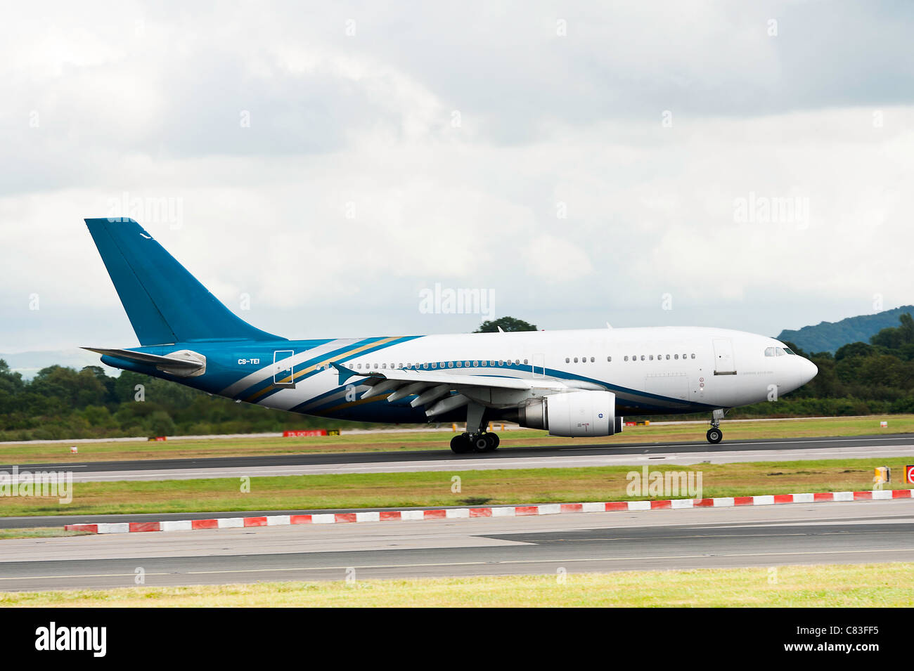 HiFly Airbus A310-304 (ET) Airliner CS-TEI Landing at Manchester International Airport England United Kingdom UK Stock Photo