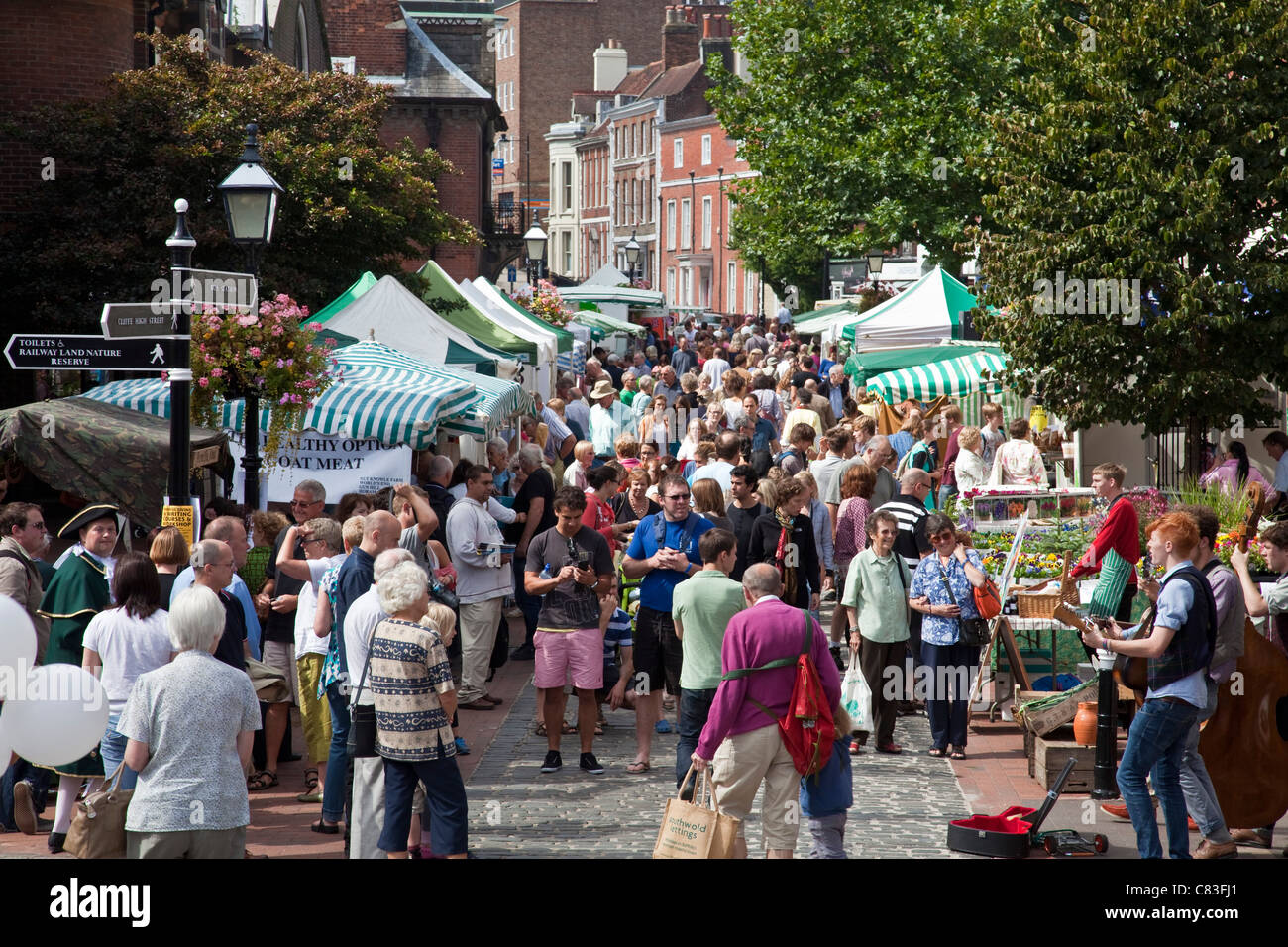 Local Farmers Market, (held monthly) Lewes, Sussex, England Stock Photo
