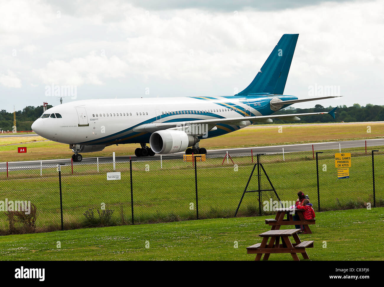 HiFly Airbus A310-304 (ET) Airliner CS-TEI Taxiing at Manchester International Airport England United Kingdom UK Stock Photo