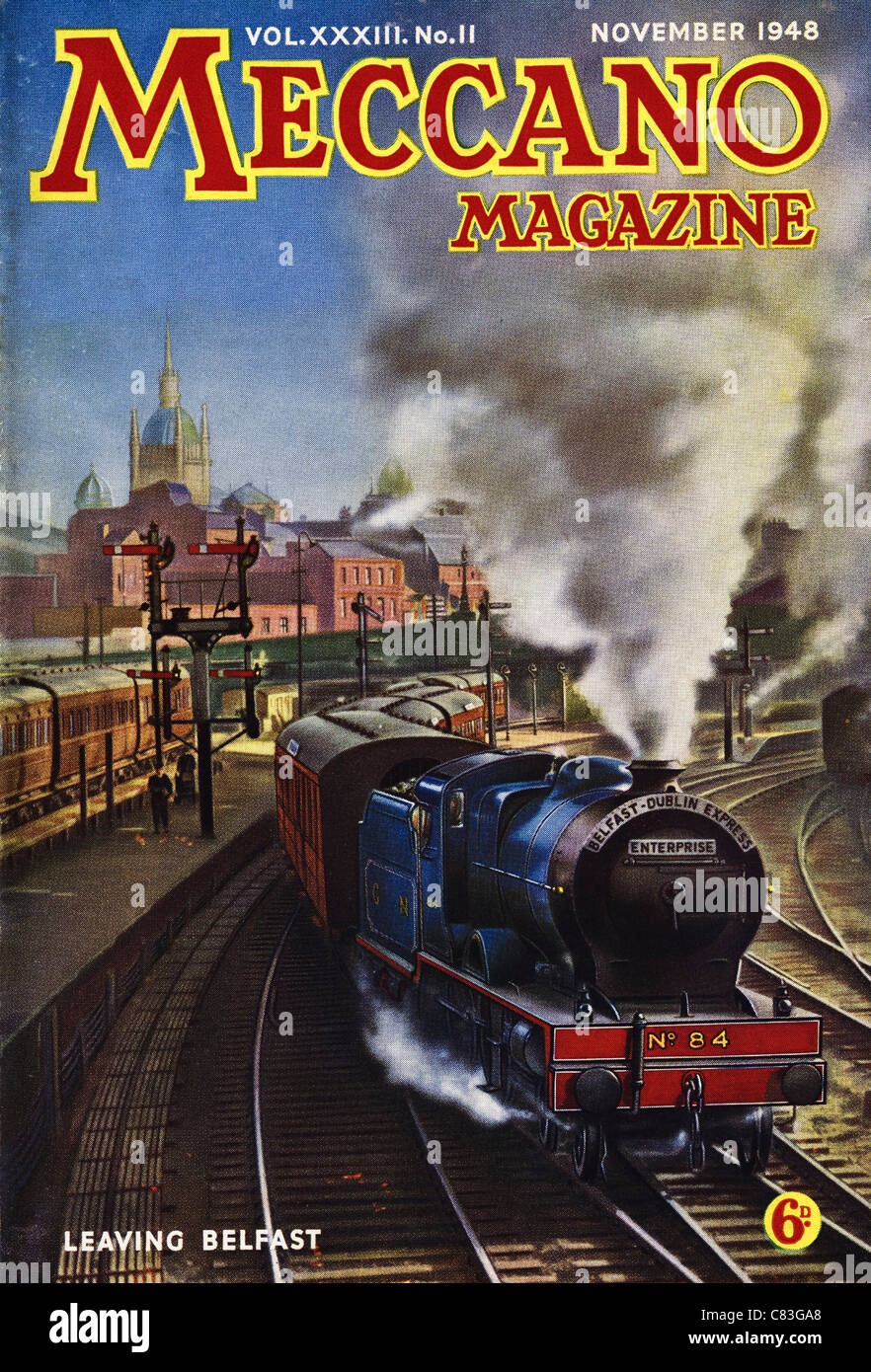 Cover of MECCANO MAGAZINE circa Novermber 1948 Stock Photo