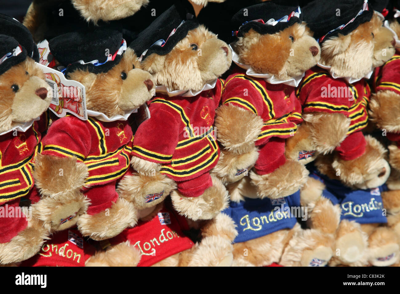 Teddy Bears for sale in a London shop Stock Photo