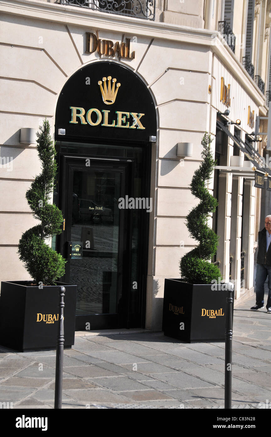Dubail boutique Rolex Paris France Stock Photo
