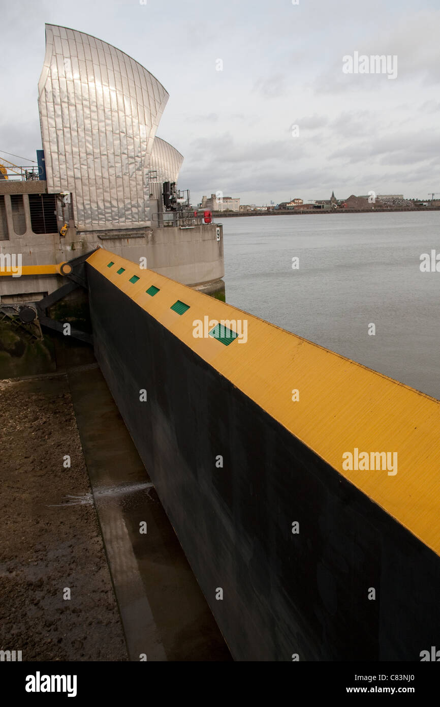 Thames Barrier annual test of flood defence gates Stock Photo - Alamy