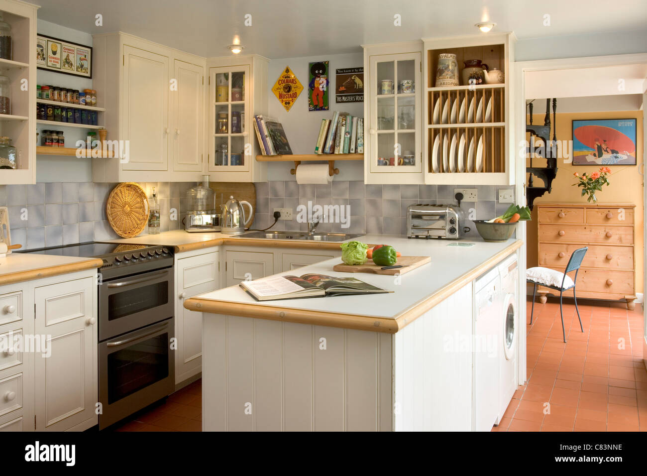 Small kitchen in a 'granny annexe'. Stock Photo