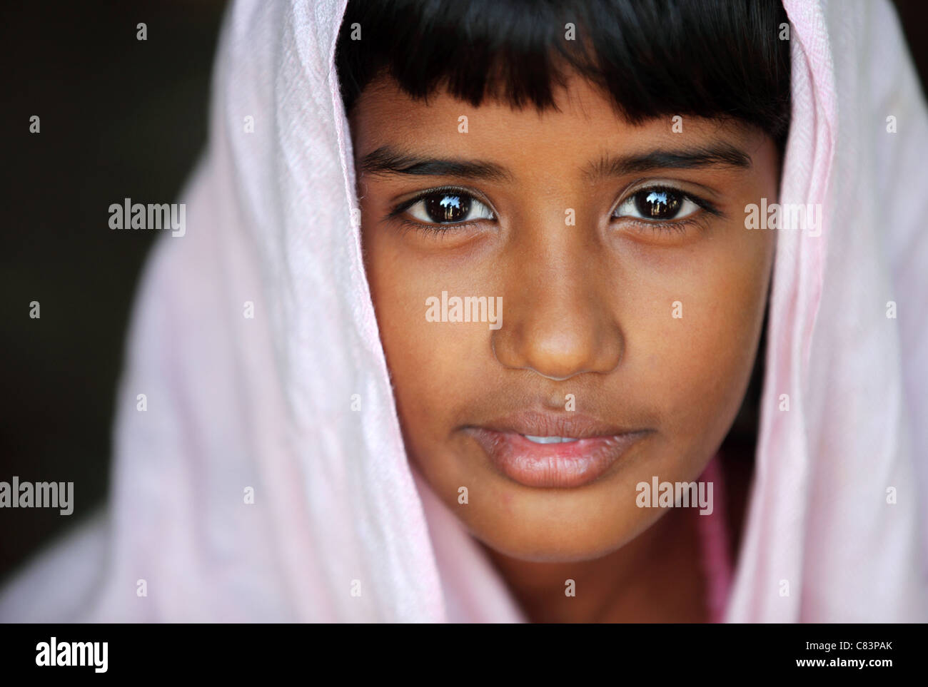 Beautiful girl Andhra Pradesh South India Stock Photo - Alamy