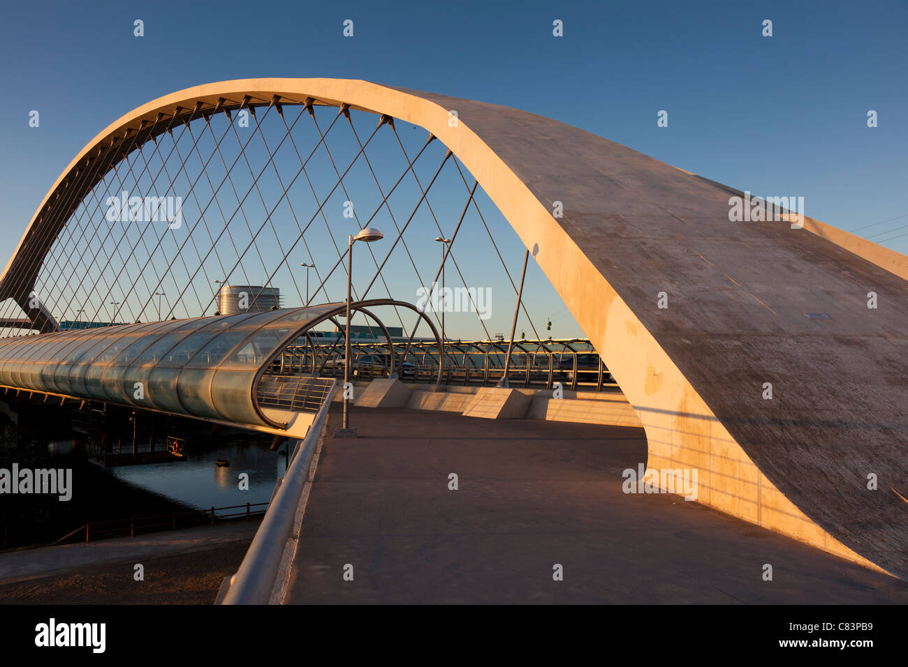 Bridge of thrid millenium, Zaragoza , Aragon, Spain Stock Photo