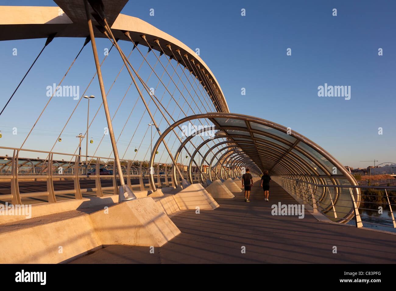 Bridge of thrid millenium, Zaragoza , Aragon, Spain Stock Photo