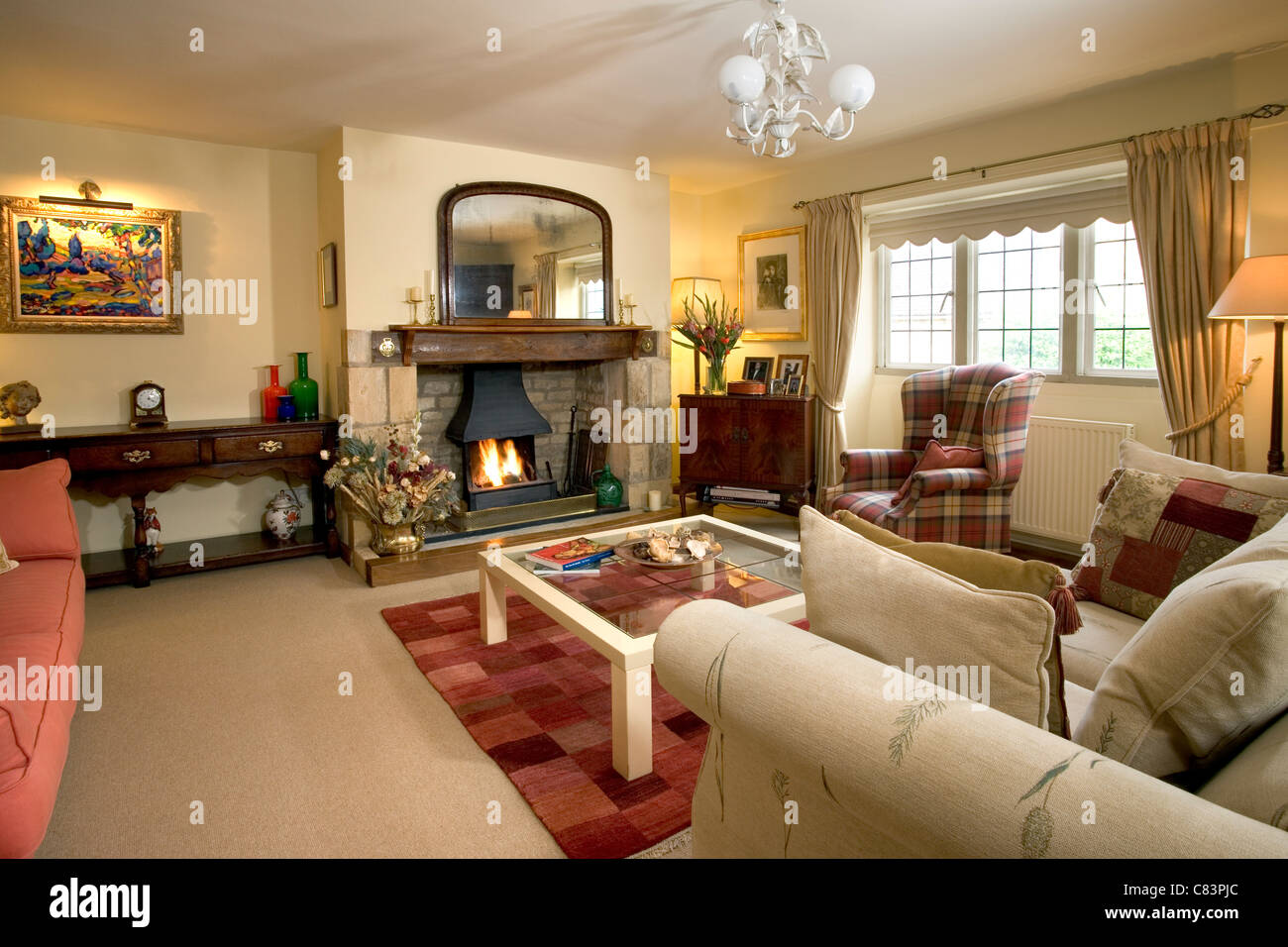 Traditional British Living Room High Resolution Stock Photography and