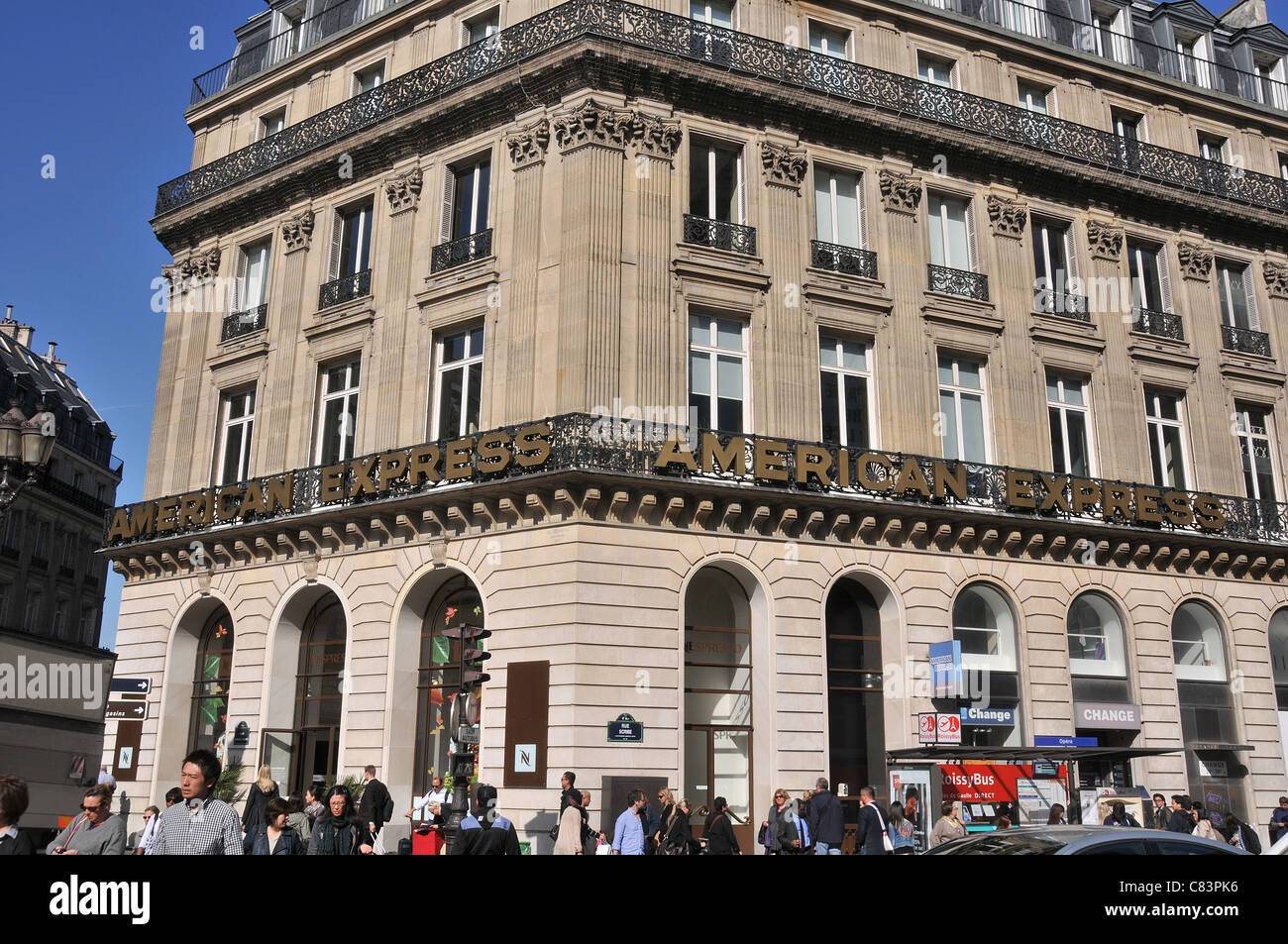 American Express bank Scribe street Paris France Stock Photo - Alamy