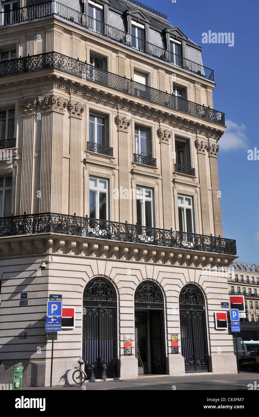 Société Générale bank ( facade place Rouché ) Paris France Stock Photo