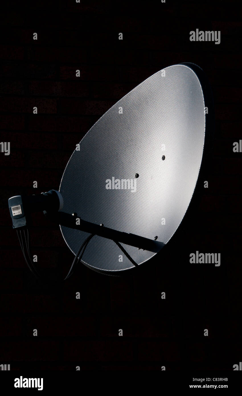 A satellite dish awaiting a TV signal Stock Photo Alamy