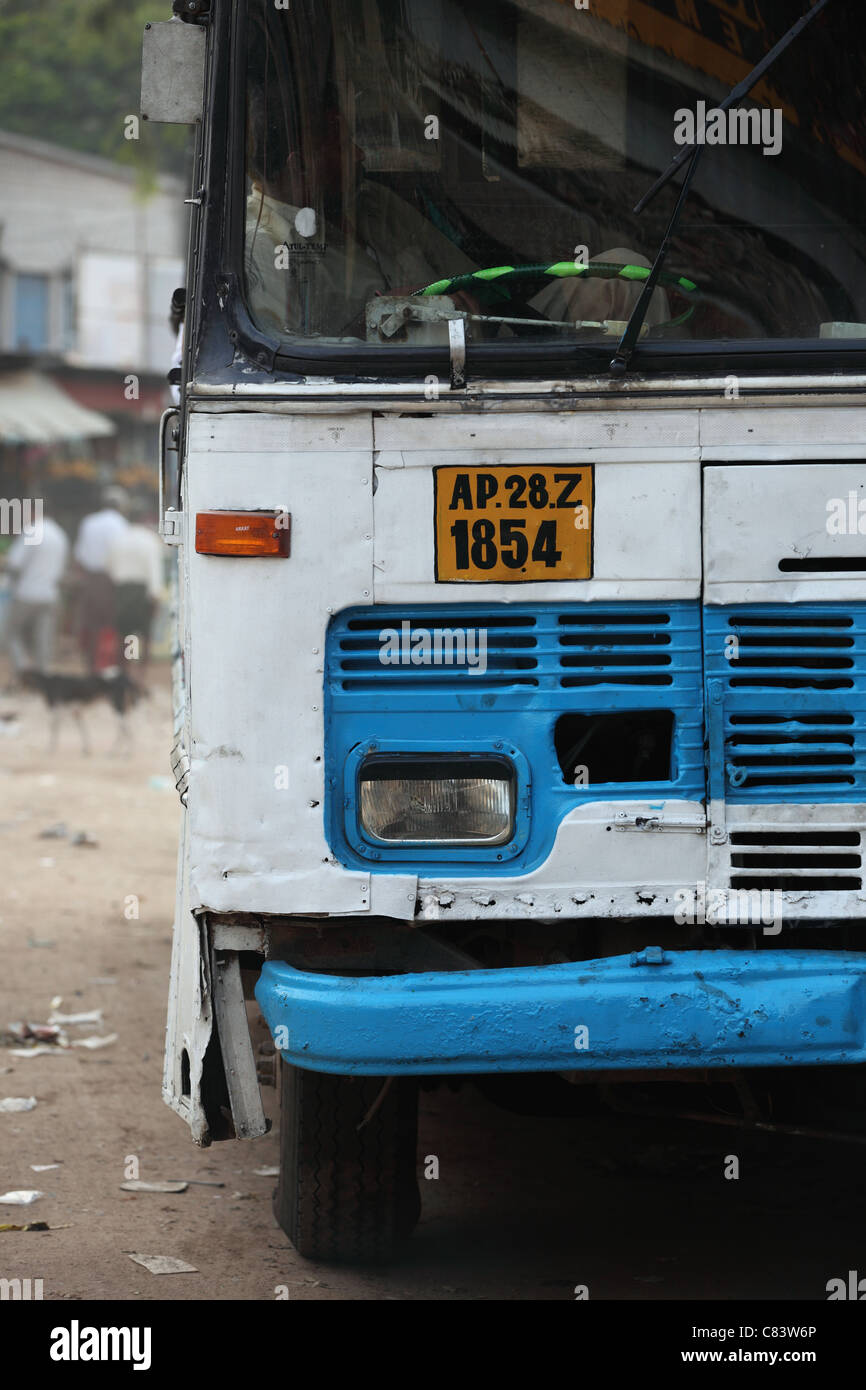 Bus in Andhra Pradesh South India Stock Photo