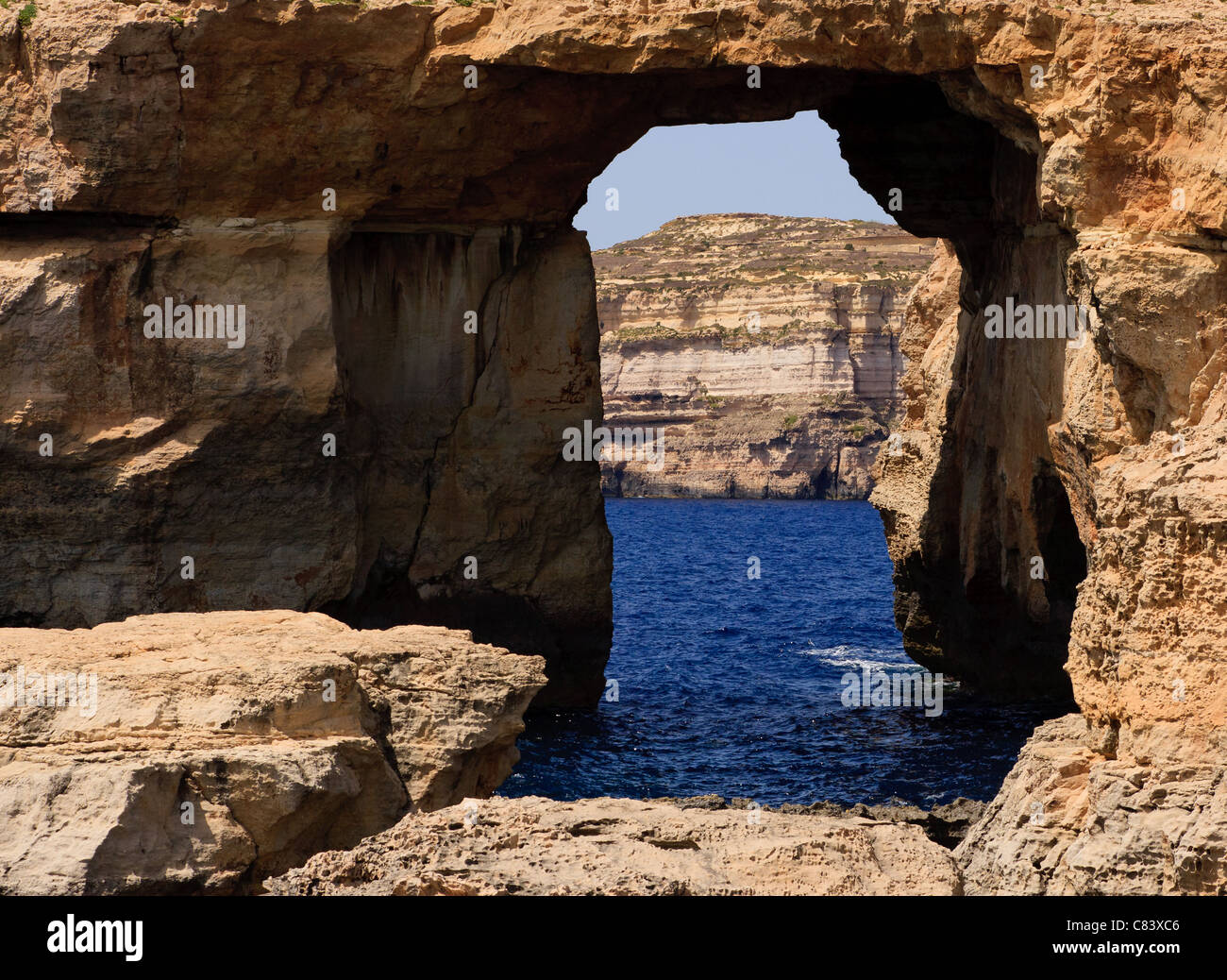 The Azure Window in Gozo, Malta Stock Photo