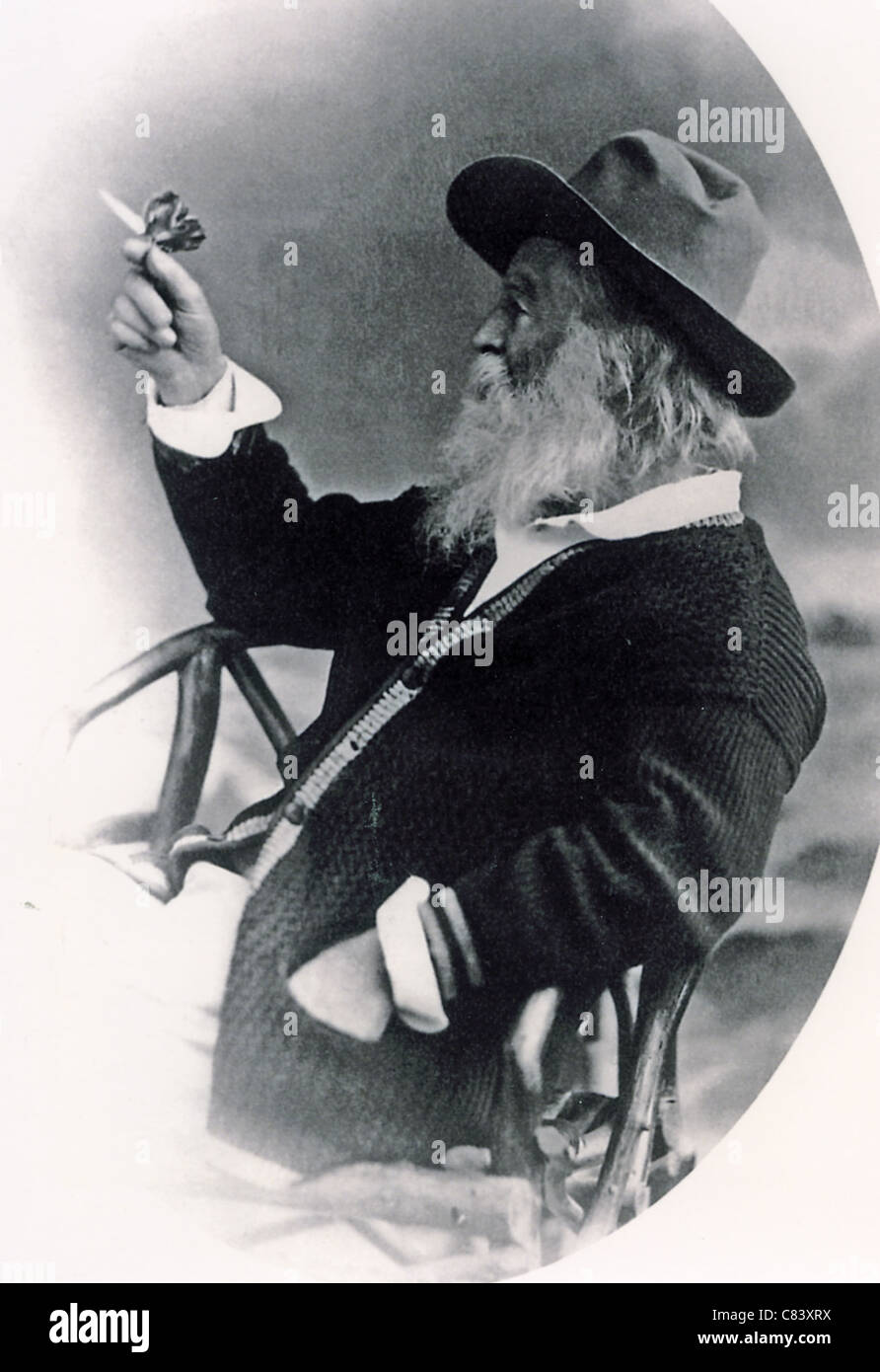 WALT WHITMAN (1819-1892) American poet and writer Stock Photo