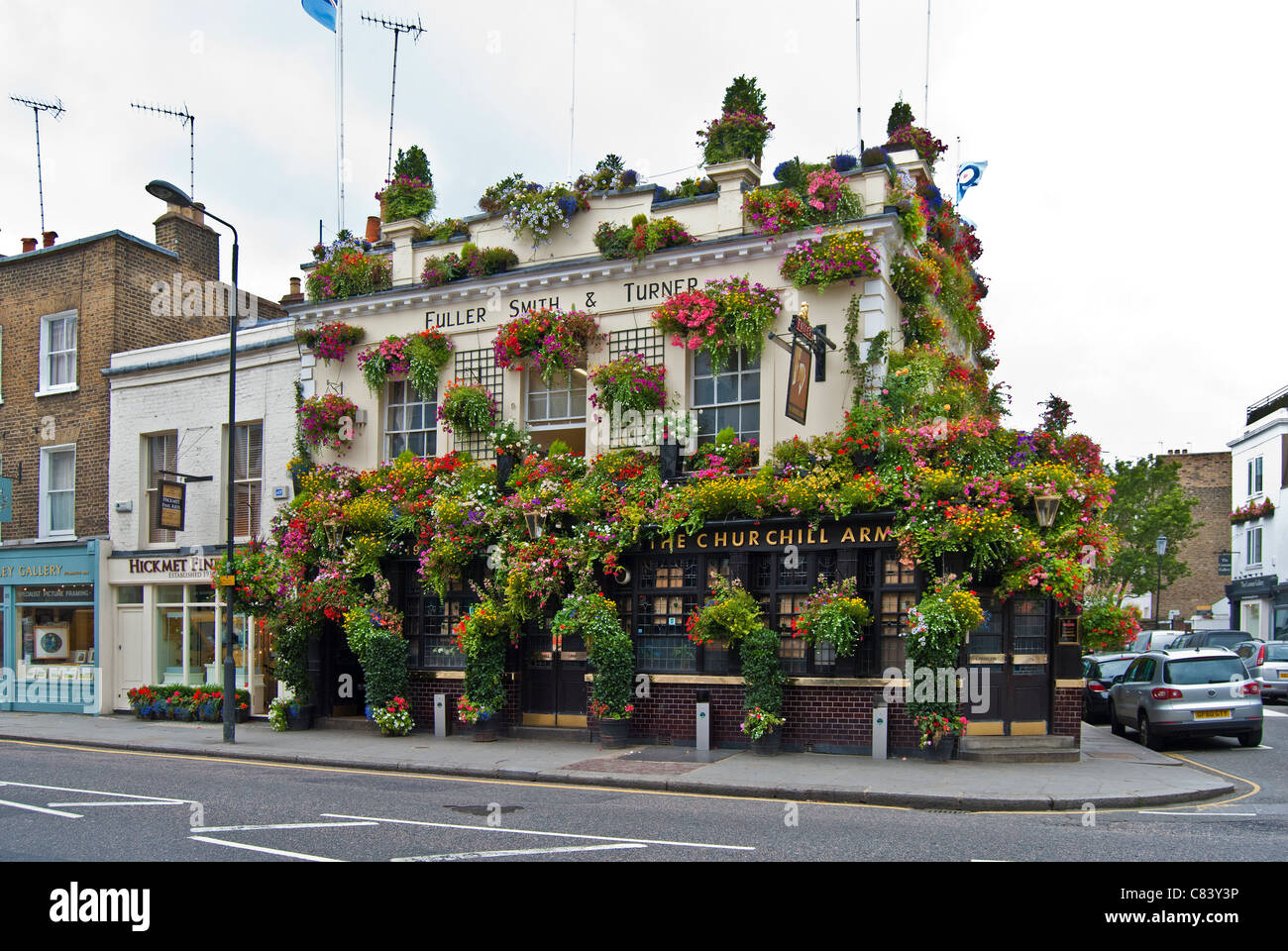 The Churchill Arms, Kensington Church Street, London Stock Photo Alamy