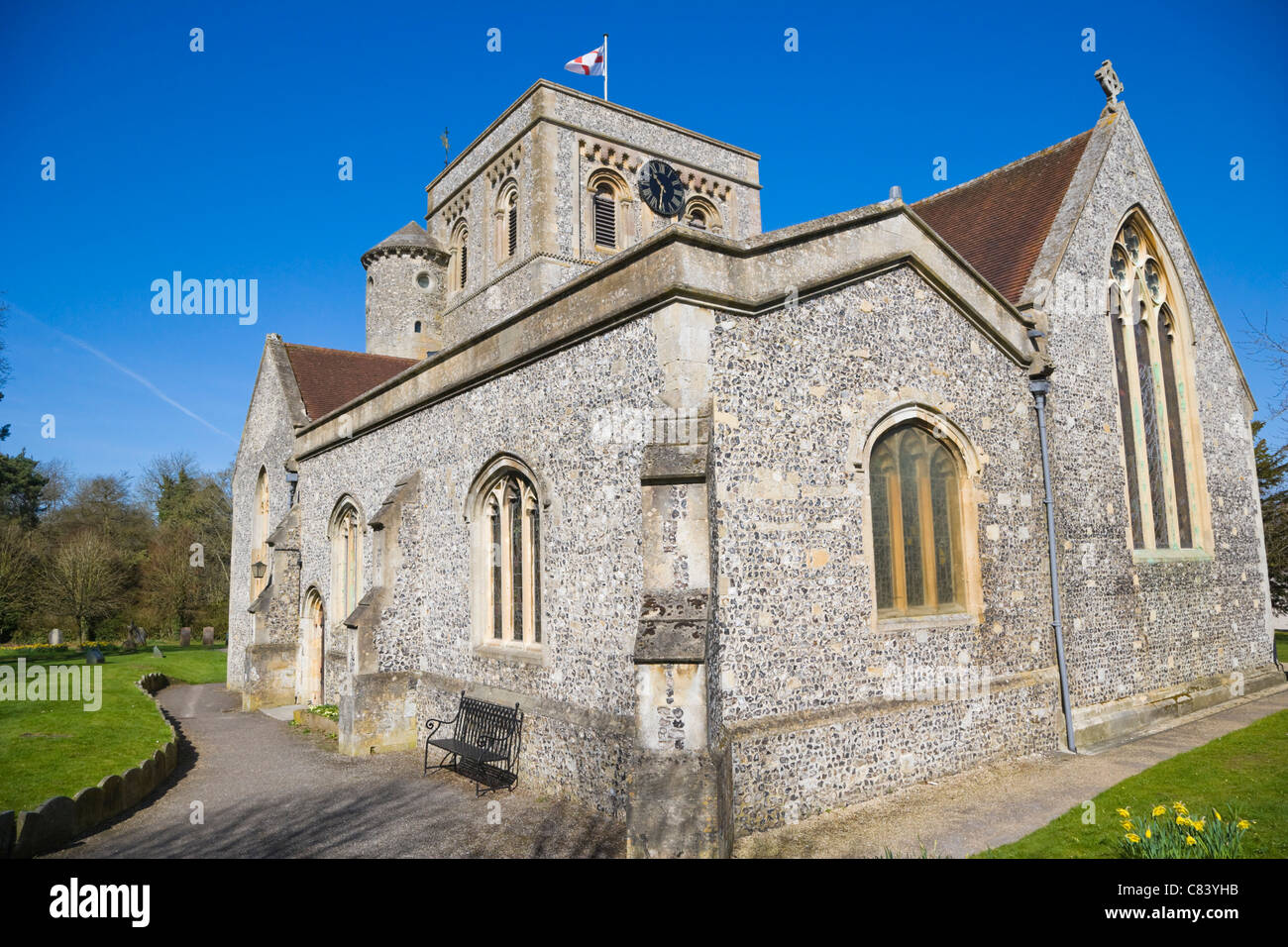 St Mary's Church, Kingsclere, Hampshire, England, UK Stock Photo