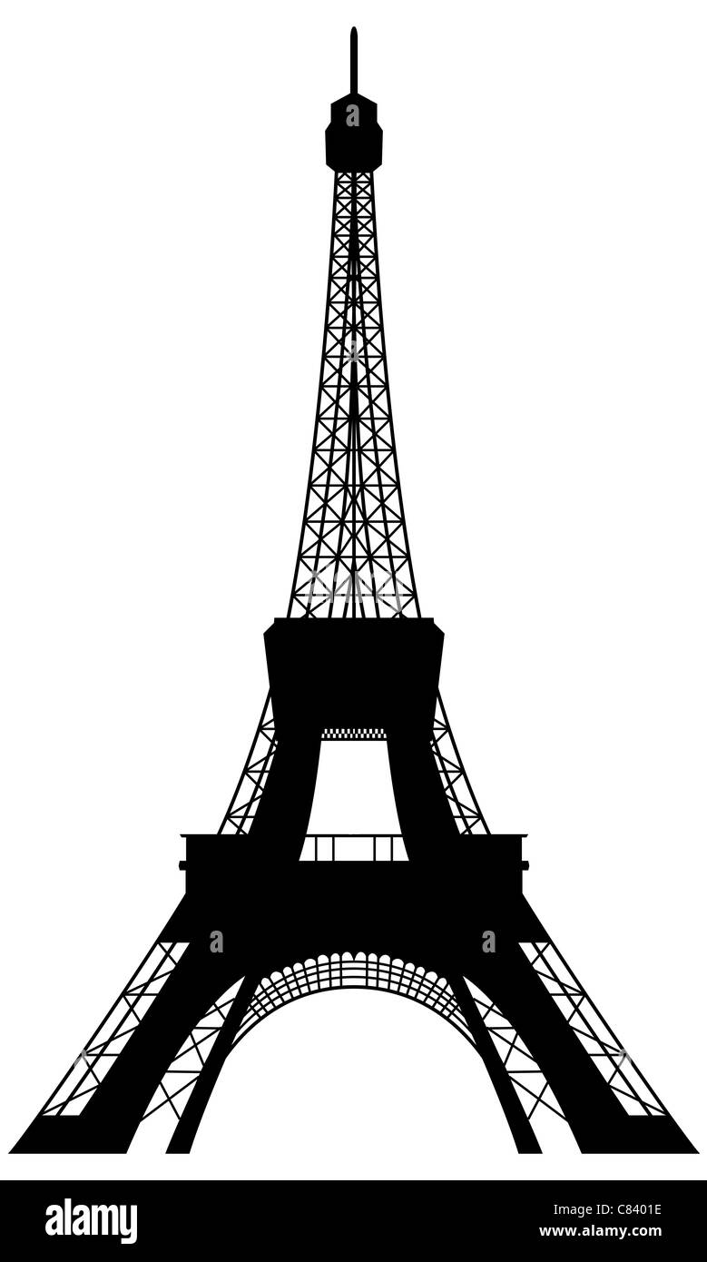 Eiffel tower silhouette. Vector illustration for design use. Stock Photo