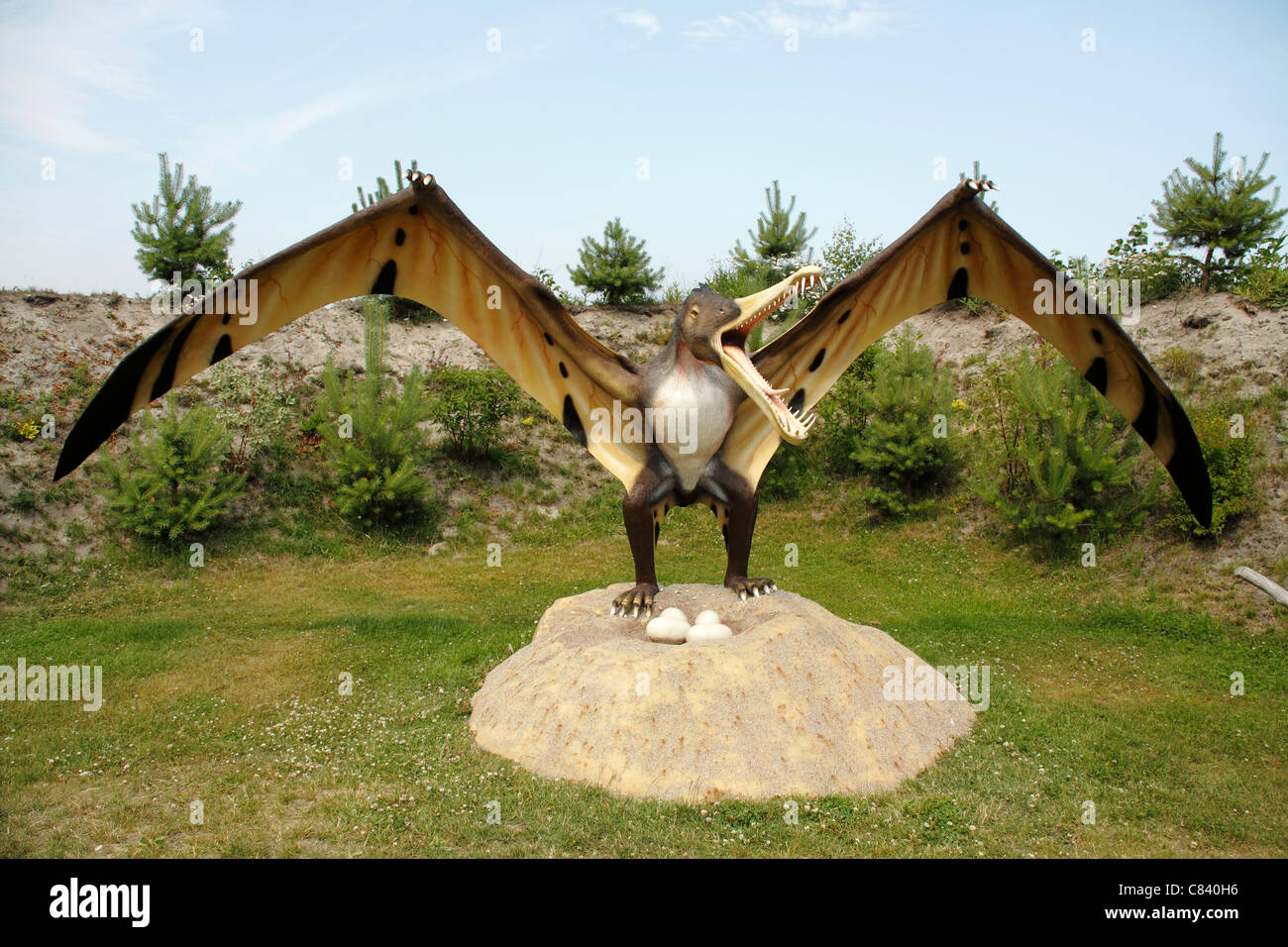 Cearadactylus (frightful finger) in Leba Park (dinosaur theme park), Poland Stock Photo