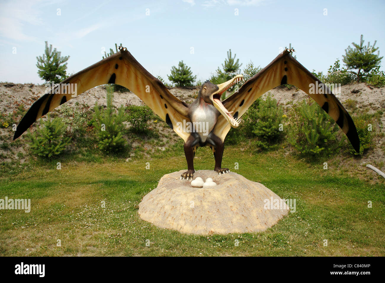 Cearadactylus (frightful finger) in Leba Park (dinosaur theme park), Poland Stock Photo