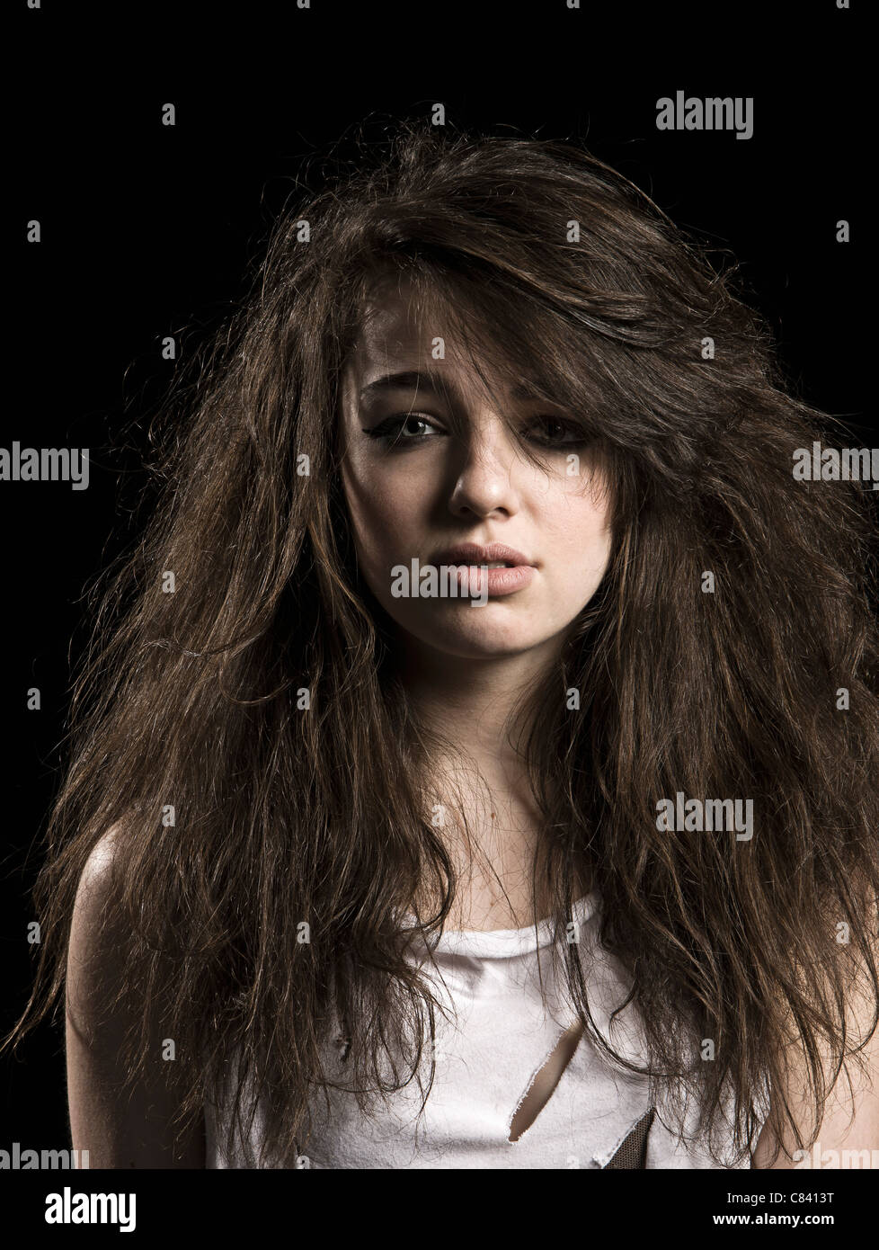 Girl With Messy Hair Stock Photo 39426684 Alamy