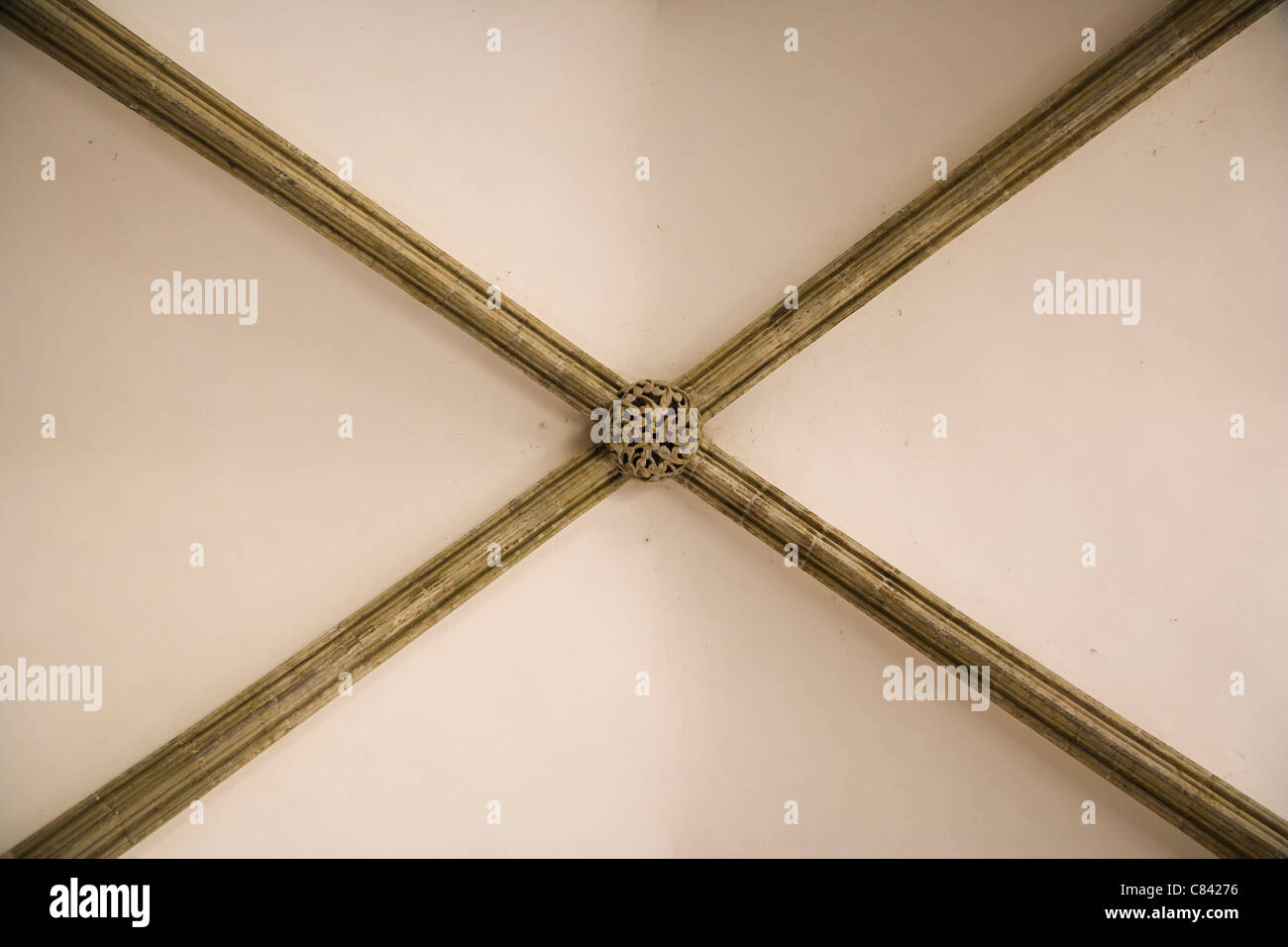 Vaulting, Salisbury Cathedral interior, Salisbury, Wiltshire, England, UK Stock Photo