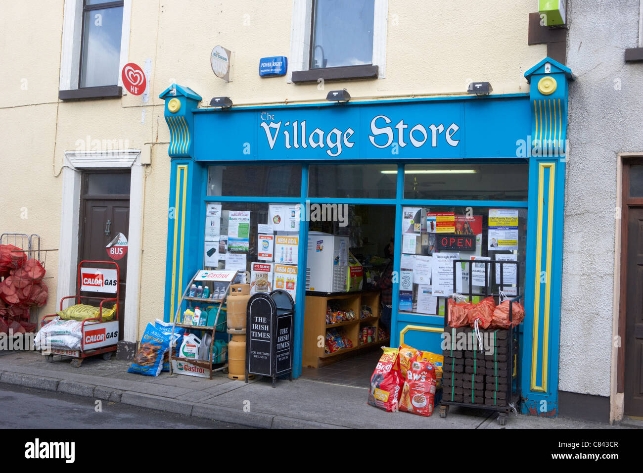 small confectionery newsagent and general store village shop in easkey village county sligo republic of ireland Stock Photo