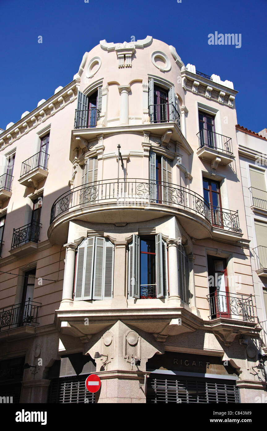 Modernist Casa Marco building frontage, Raval de Santa Anna, Reus, Province of Tarragona, Catalonia, Spain Stock Photo