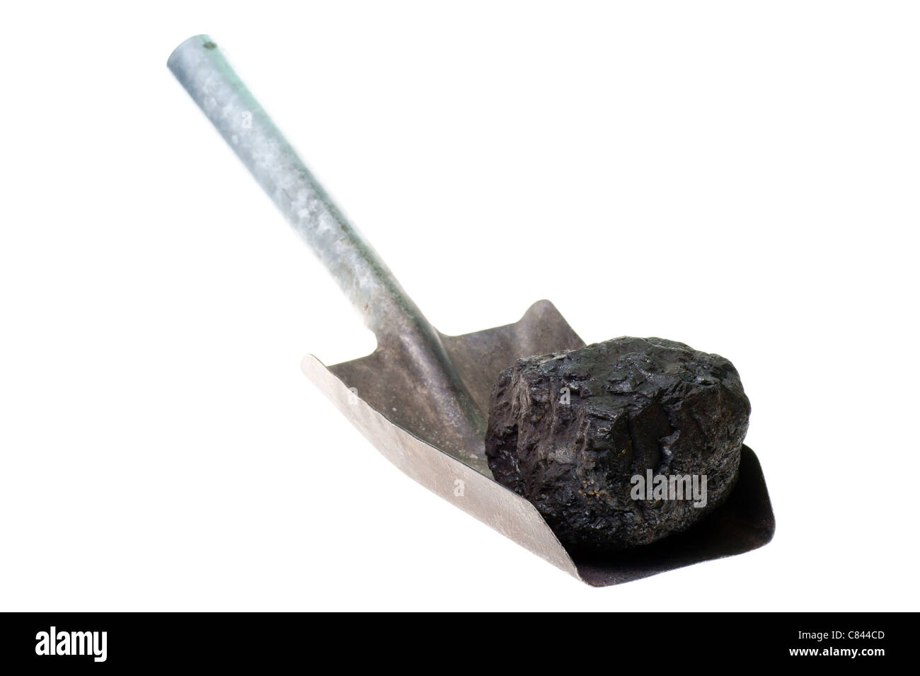 shovel and coal reserve Stock Photo Alamy