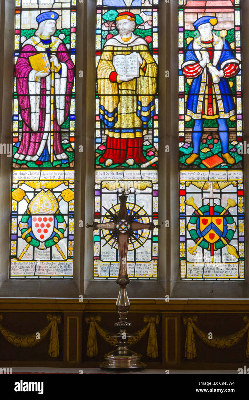 The Guild Chapel interior, Church Street and Chapel Lane, Stratford upon Avon, Warwickshire