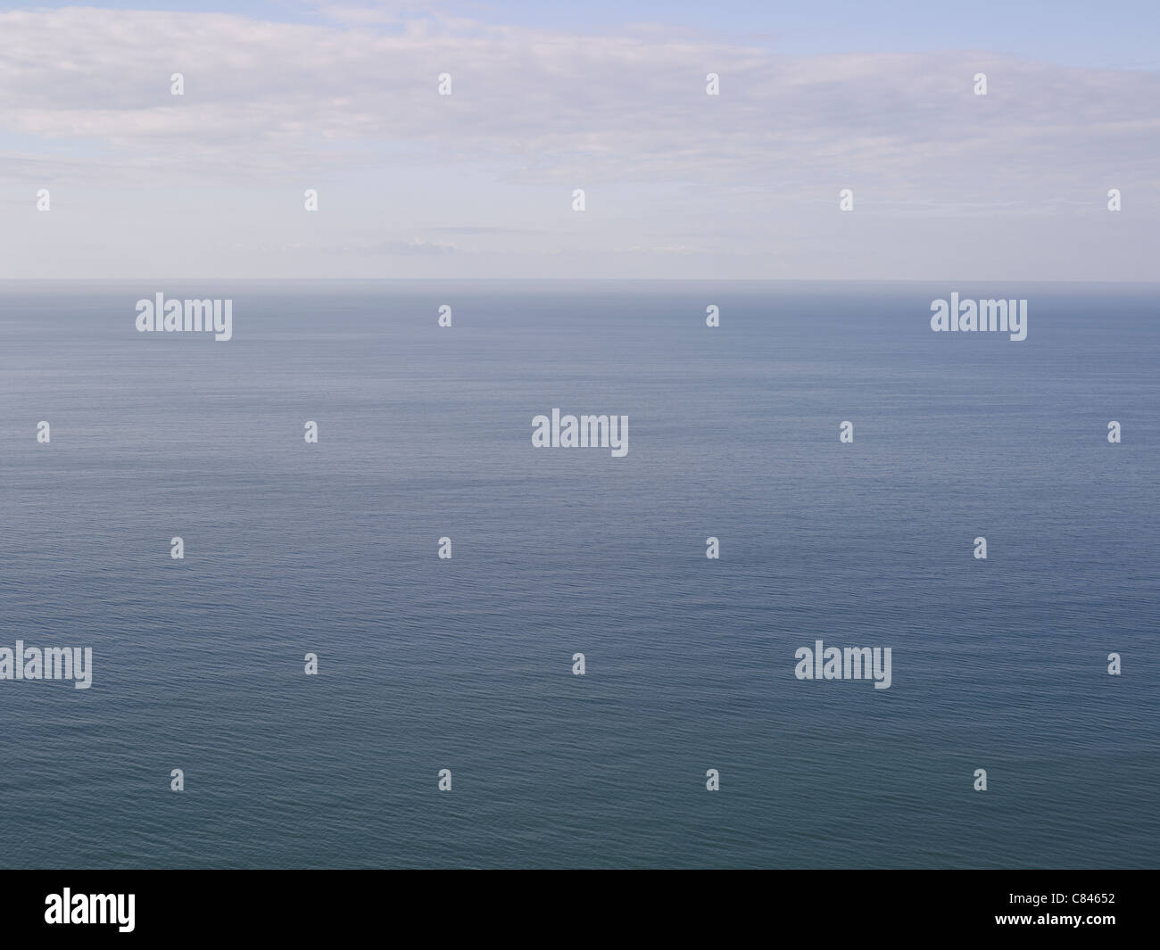 Aerial view of ocean and horizon Stock Photo