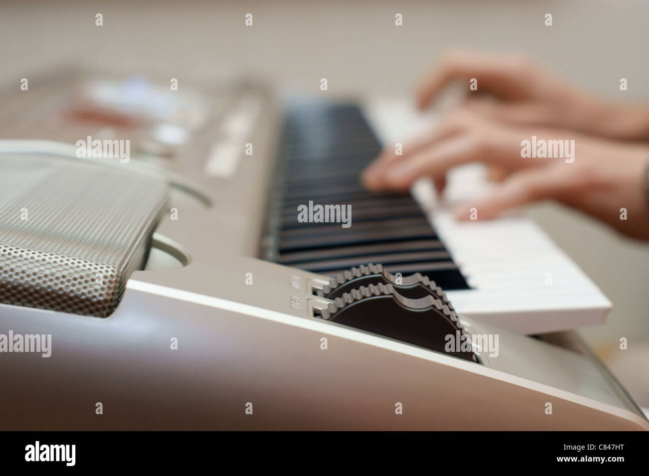 hands playing music on the piano, hands and piano player, keyboard