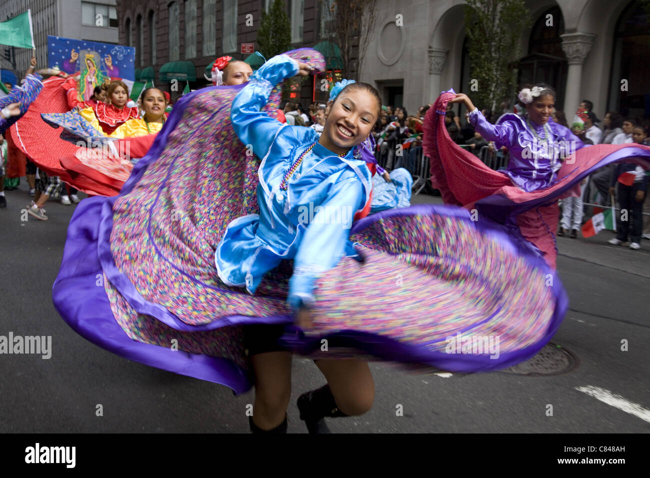 Mexican Indpendence Day Parade; NYC Stock Photo Alamy