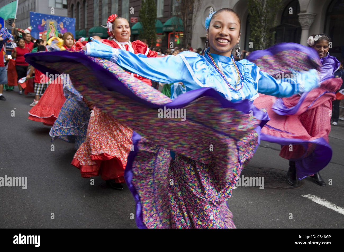Mexican Independence Day Parade; NYC Stock Photo Alamy