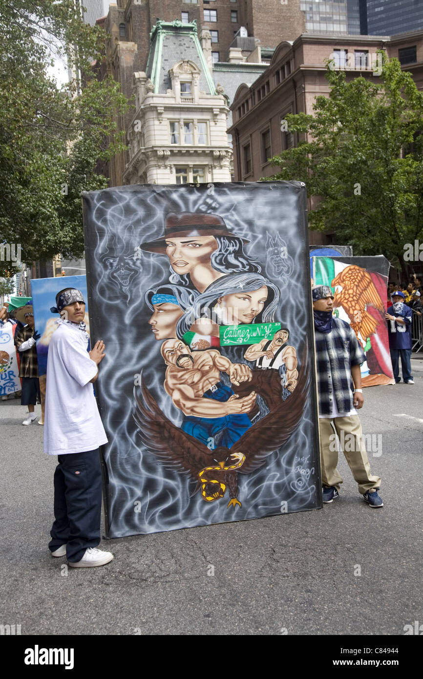 Mexican Independence Day Parade; NYC Stock Photo Alamy