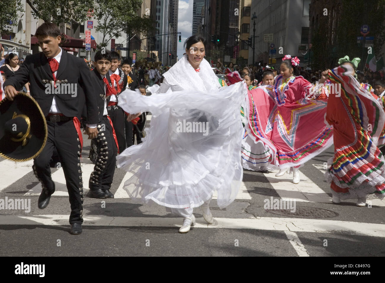 Mexican Independence Day Parade; NYC Stock Photo Alamy