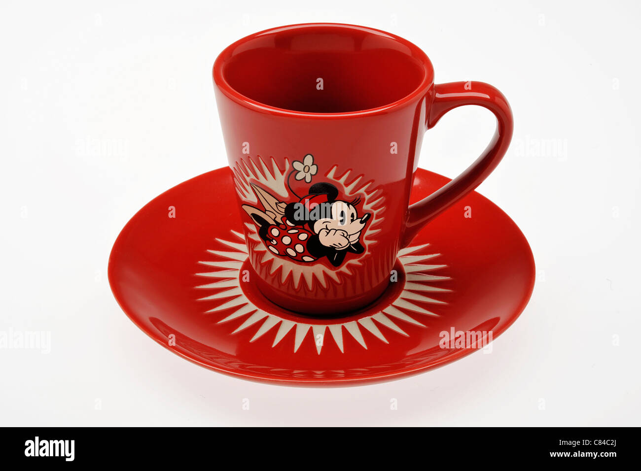 Minnie Mouse Cup & Saucer Stock Photo