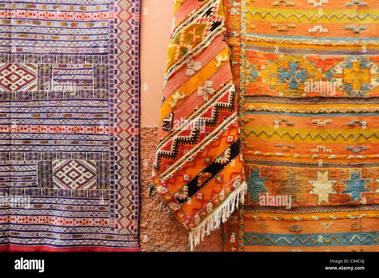 Carpets for Sale in The Medina, Marrakech, Morocco Stock Photo Alamy