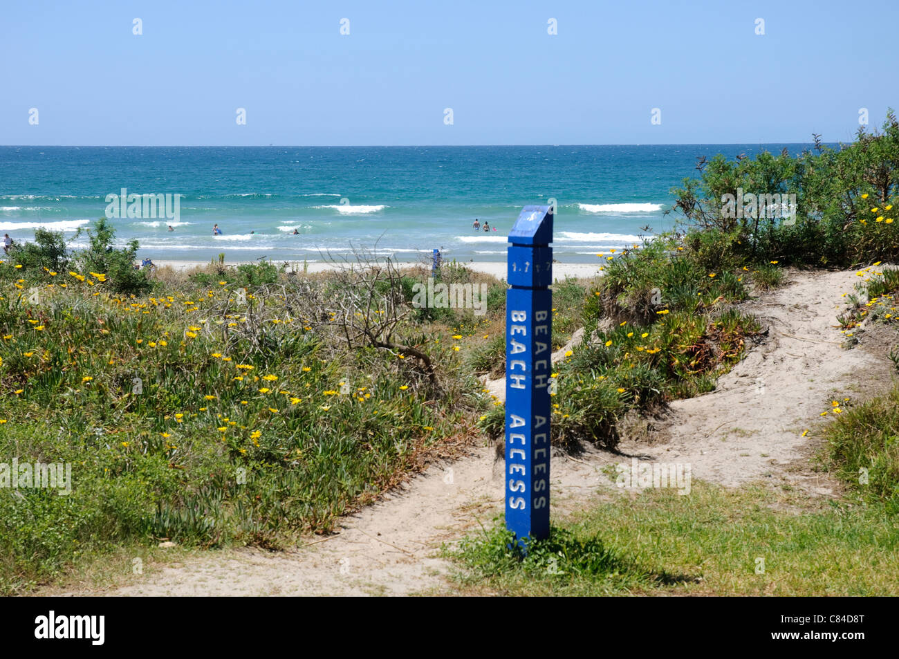 Papamoa beach near Tauranga and Mount Maunganui in the Bay of Plenty, New Zealand, scene of the
