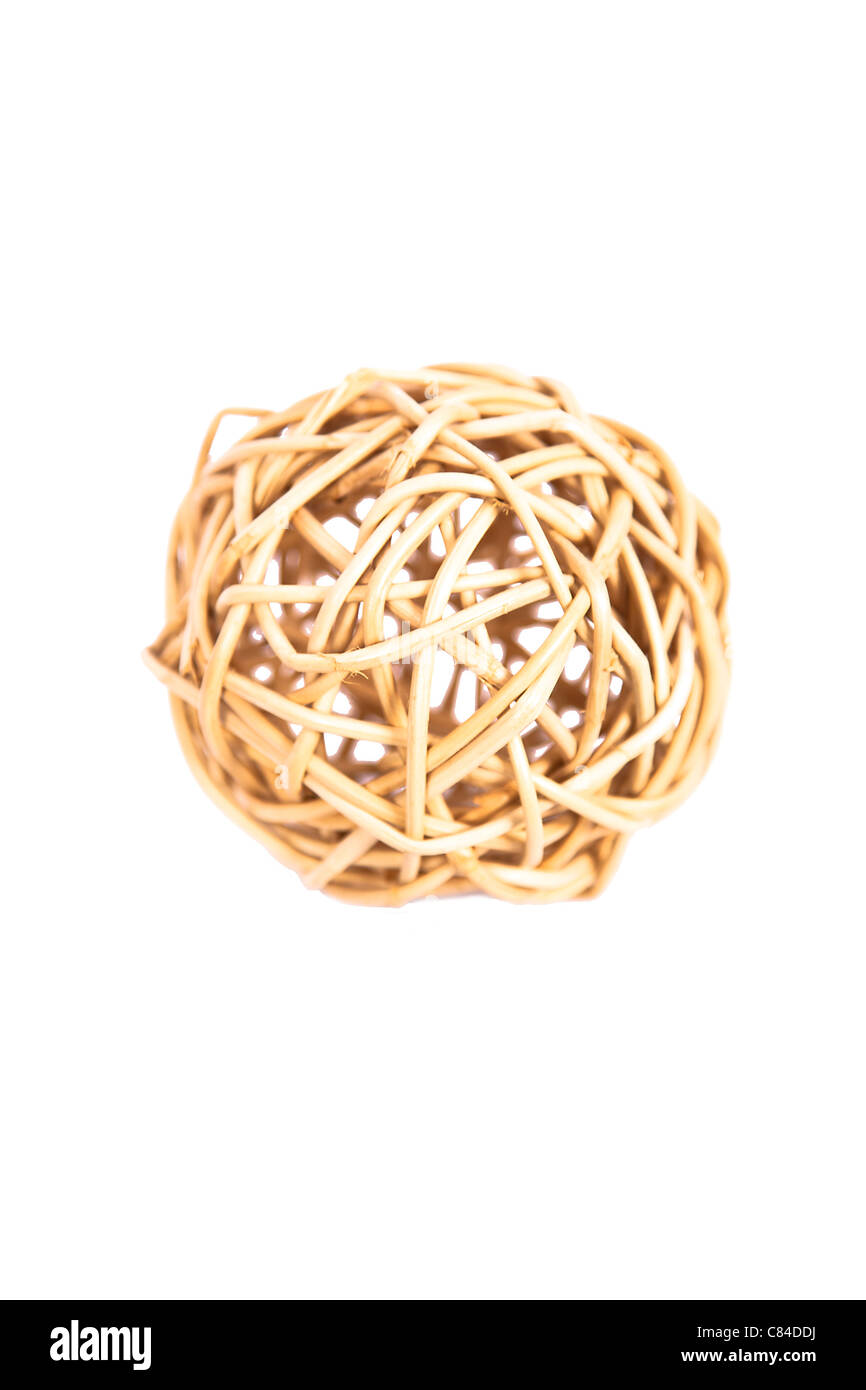 Ball made of reed used for decoration Stock Photo