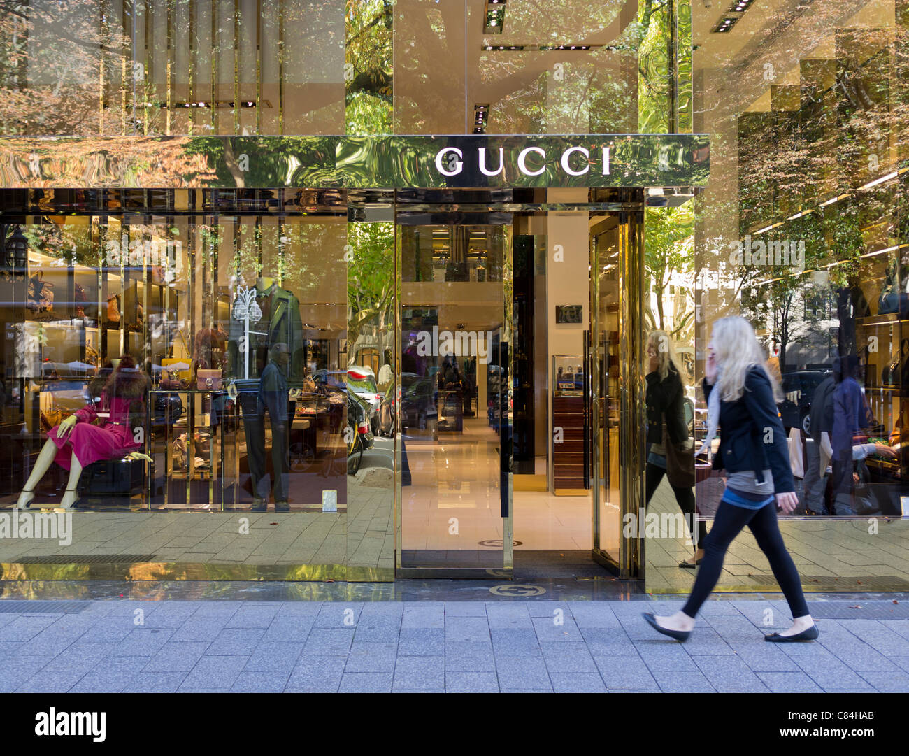 Gucci upmarket fashion boutique shops on Konigsallee in Dusseldorf in  Germany Stock Photo - Alamy